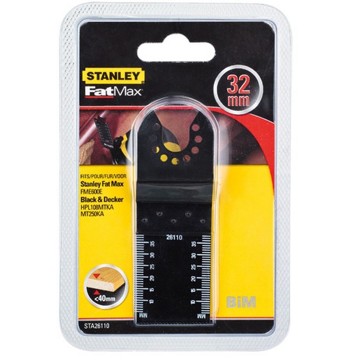 Többszerszámos penge mélyvágáshoz, Stanley, Alkalmas fához/fémhez, 32x40mm
