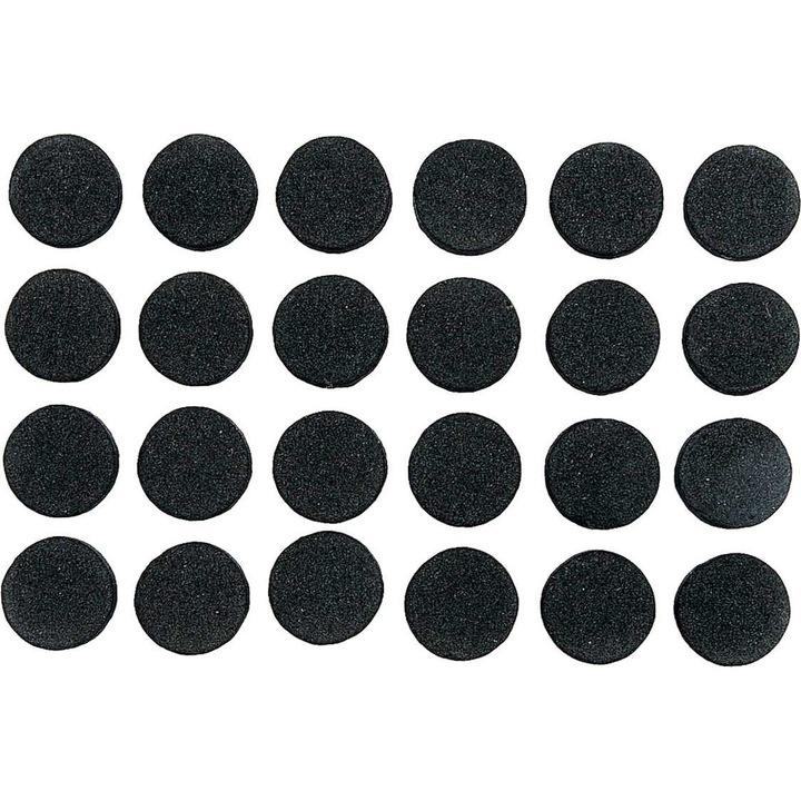 Set 24 Tampoane auto-adezive pentru protectie podea, Vorel, Negru