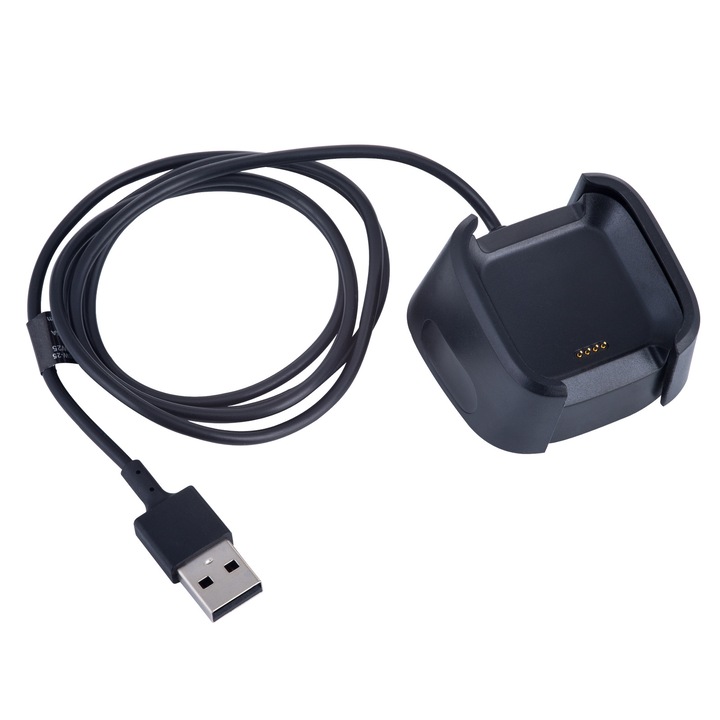 Cablu de incarcare pentru Fitbit Versa 2 AK-SW-24, AKYGA, 1m, Negru