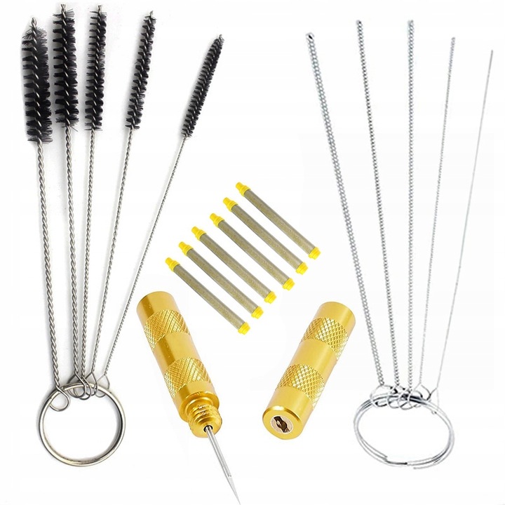Set de curatare pentru pistolul de vopsit, Rosfix, Metal/Plastic