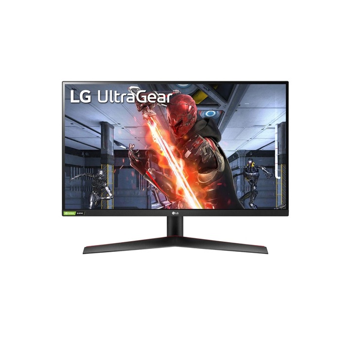 Монитор LG 27GN60R-B, UltraGear, 27" IPS, AG, 1ms GtG, 144Hz, 1000:1, 350cd/m2, Full HD 1920x1080, NVIDIA G-SYNC, Radeon FreeSync, HDR 10, sRGB 99%, HDMI, DisplayPort, Reader Mode, Headphone out, Tilt, Black 27GN60R-B
