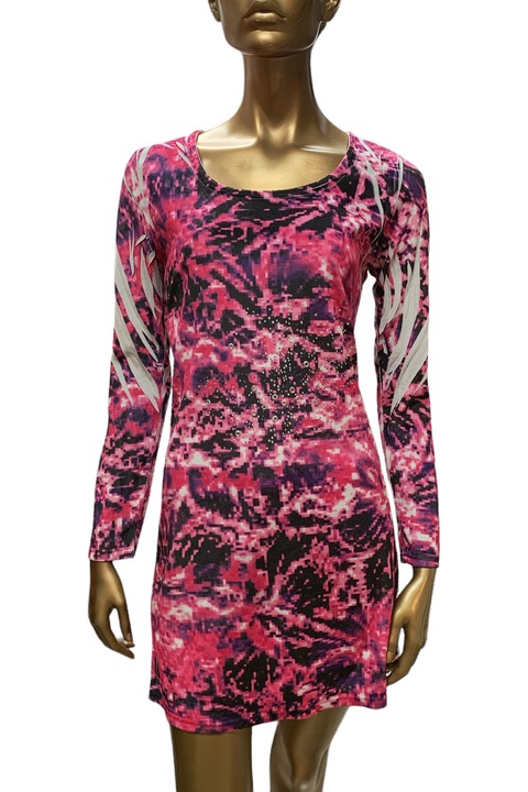 Rochie scurta dama Snake Milano 15-923-PK-2, Pietre stralucitoare