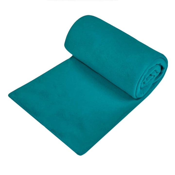 Поларено одеяло Basic Shopiens®, петролно синьо, 220 х 150 см