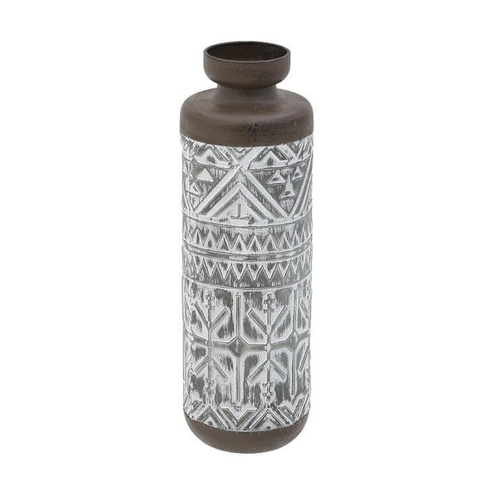 Vaza din metal gri D16X50 cm