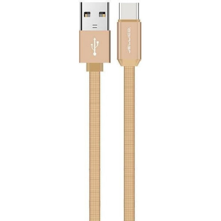 Cablu de date telefoane JELLICO YC-15, Micro-USB, 3.1A, auriu, 1m