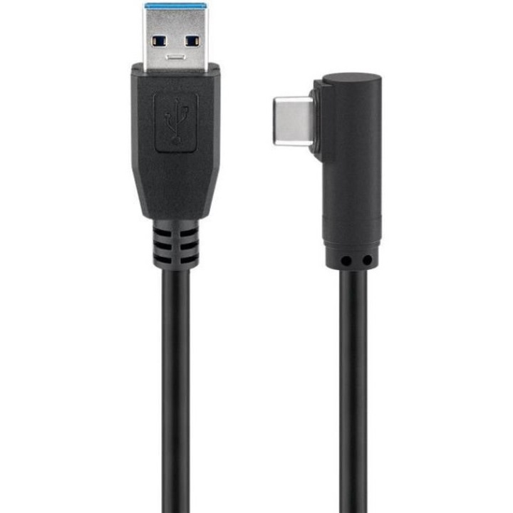 Cablu USB, MicroConnect, USB-A la USB-C, 3 m, Negru