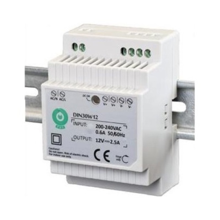Sursa de alimentare, EURA, Protectie suprasarcina/Scurtcircuit, 12V/2,5 A DC