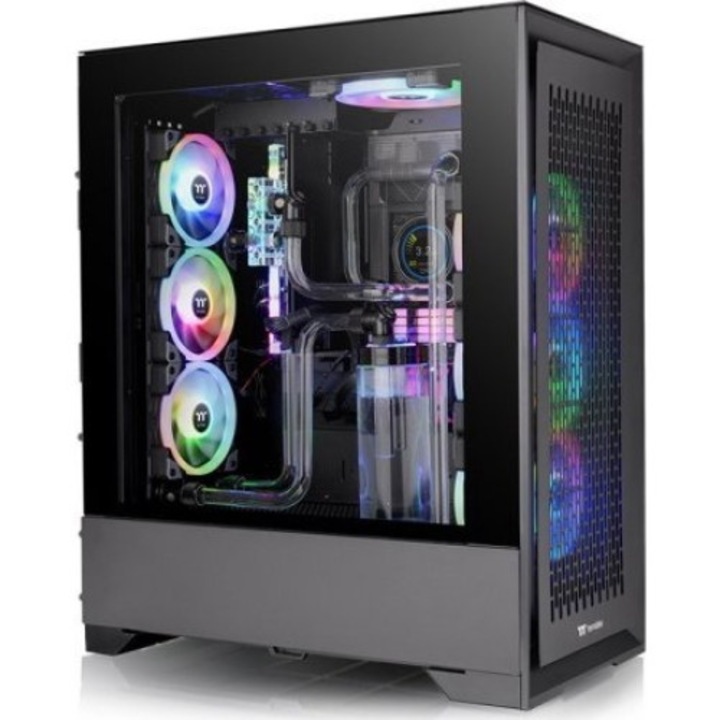 Midi Tower ház, Thermaltake, polikarbonát, fekete