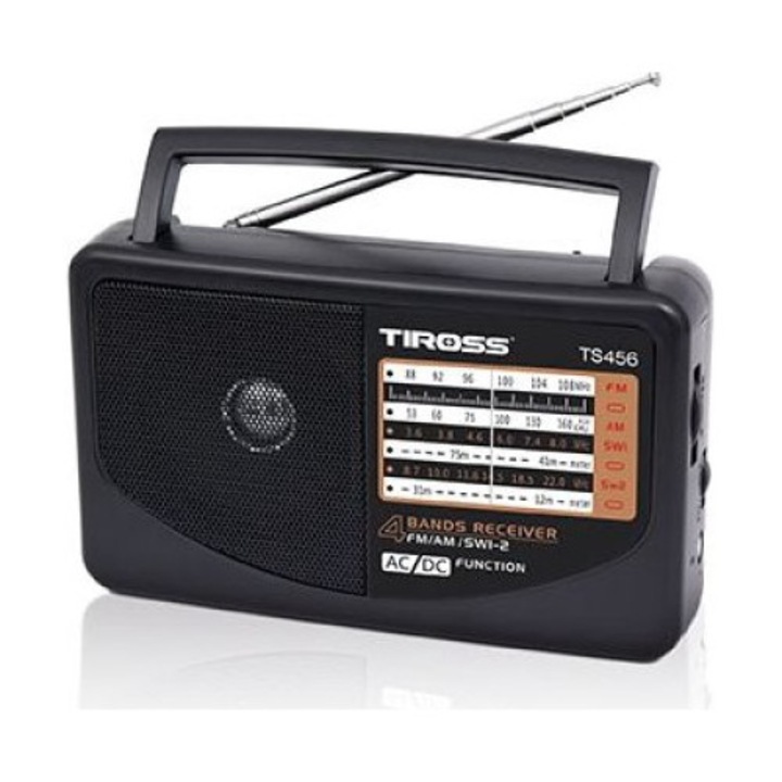 Radio, Tiross, Baterii, 220V/50Hz, Negru