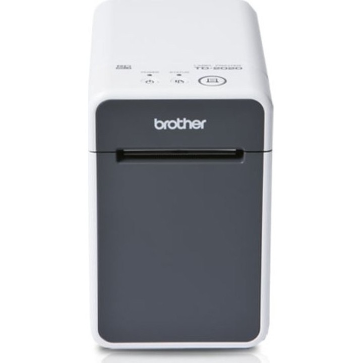 Принтер за етикети Brother, бял/сив, TD-2020