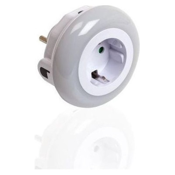 Lampa pentru priza electrica cu senzor, Ultron, LED, Alb, 0,06 W