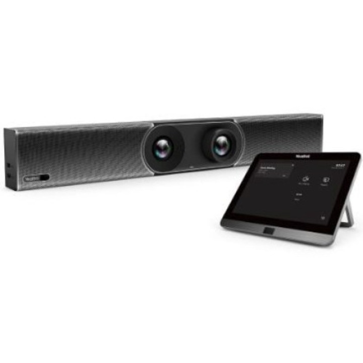 Конферентна система, Yealink, USB, IPS сензорен екран, Аудио 8 MEMS микрофона, 700 x 98 x 121 mm, черен