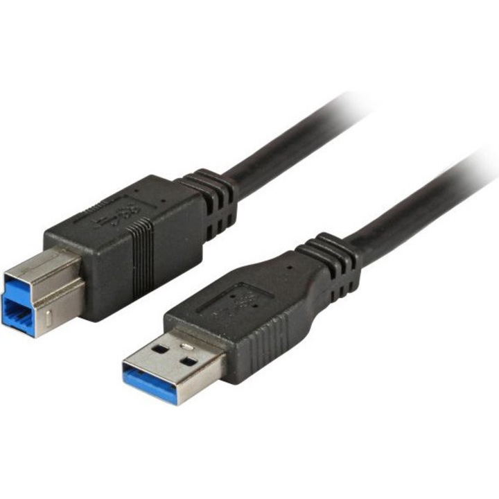 Cablu pentru imprimanta, EFB, USB 3.0, AB, St-St, 5 Gbit/s, 1.8 m, Negru