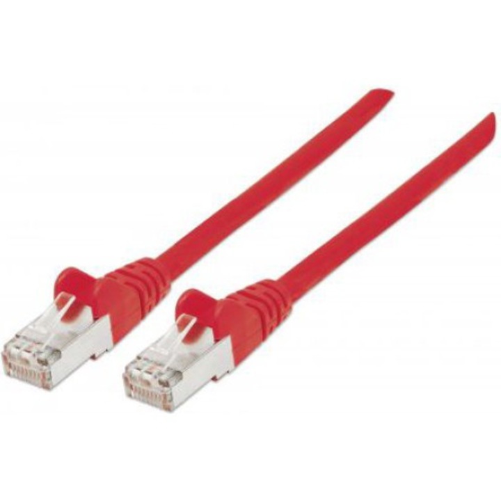 Cablu de retea, Intellinet Network Solutions, RJ45, Cat6, 0,5m, rosu, zero-halogen, S/FTP