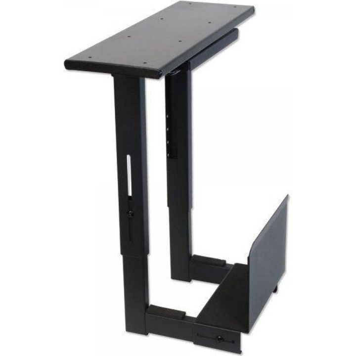 Állvány PC asztali számítógéphez, LINDY, magasság: 34-49 cm, hosszúság: 16-22 cm, 30 kg, fekete