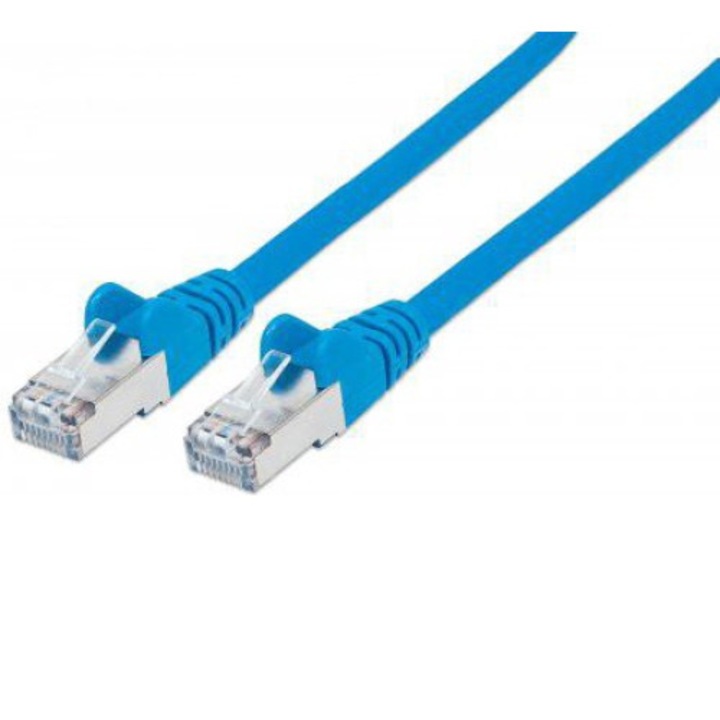Cablu de retea, Intellinet Network Solutions, Cat6a-Stecker/Cat7-Rohkabel, 0.25 m, Albastru