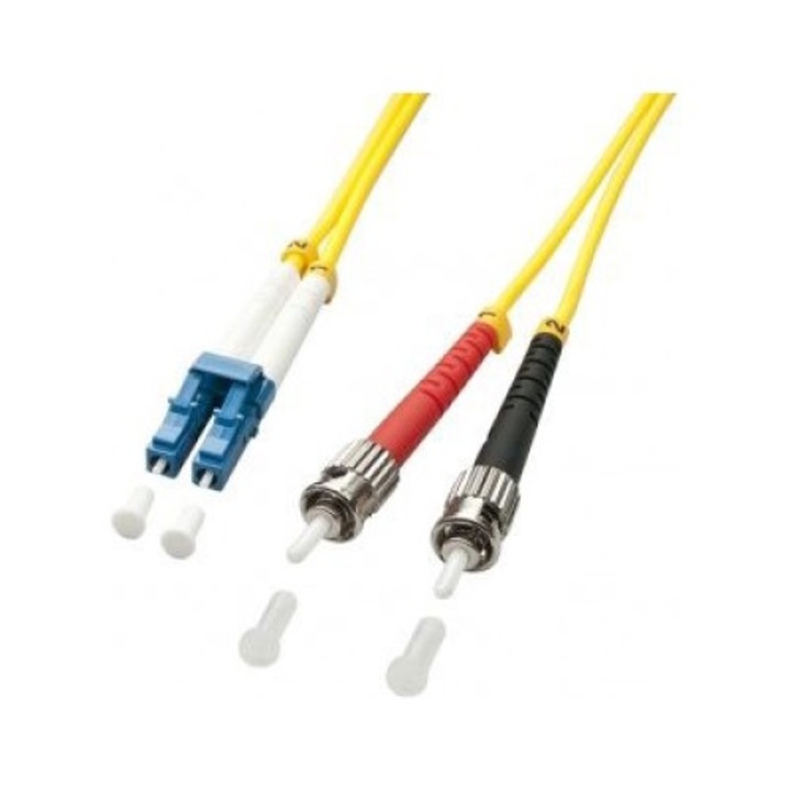 Cablu fibra optica, LINDY, LWL-Duplex, LC/ST, OS2, 1m, 9/125Am, Singlemode