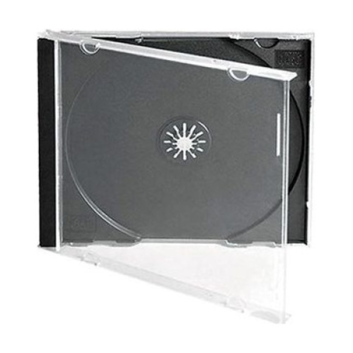 Cutie pentru CD, Omega Premium, Polistiren, 10.4mm, Negru/Transparent