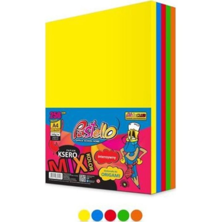 Hartie pentru copiator, Pastello, A4, 80g, Multicolor