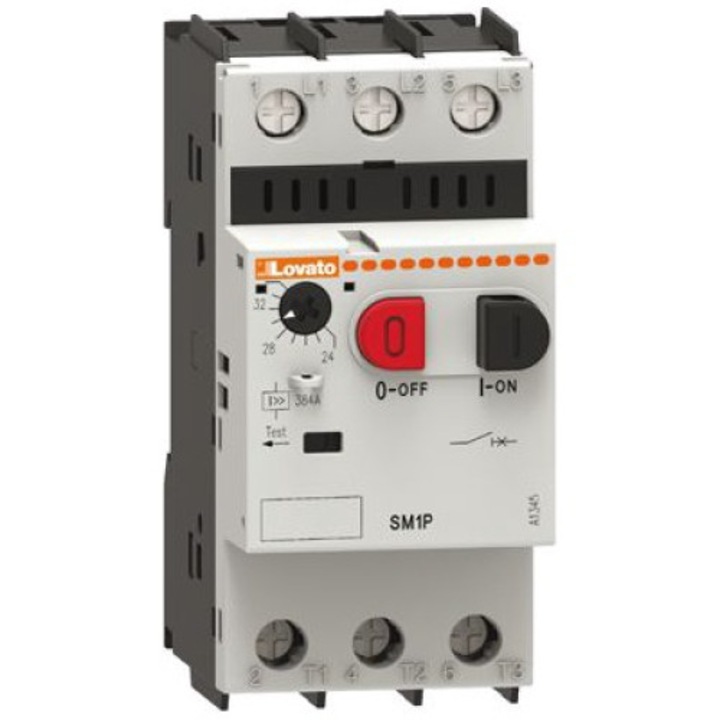 Comutator motor, Lovato Electric, cu butoane 6.3-10A, 100kA, 400V