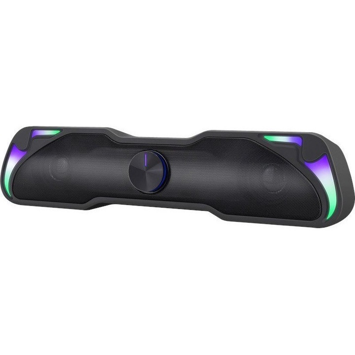 Soundbar, Defender, 6W, USB LED, RGB, Negru