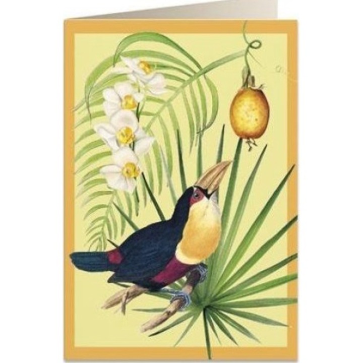 Felicitare cu plic, Tassotti, Model cu plante si pasare