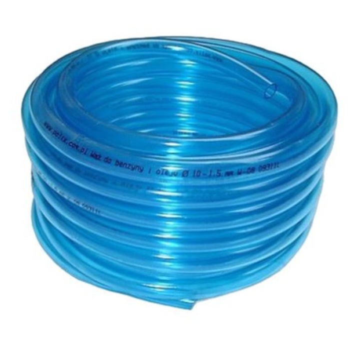 Furtun pentru combustibil, Polix, PVC, 10 mm x 25 m, -25°C / +70°C, Albastru