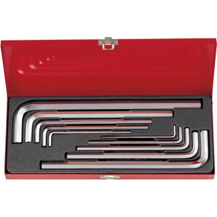 Trusa 10 chei imbus, King Tony, 3/17 mm, Argintiu