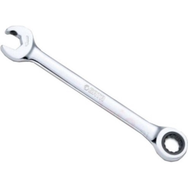 Cheie combinata cu crichet, Sata, 24mm, Argintiu