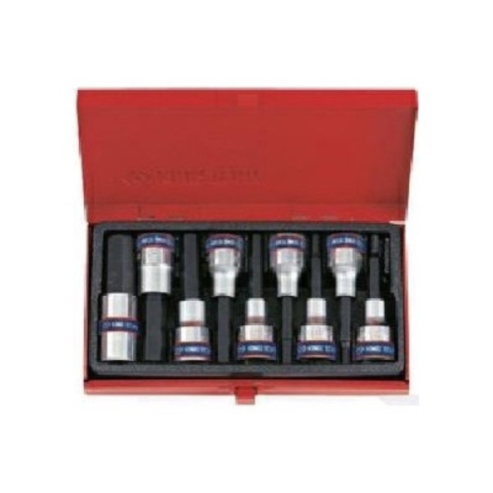 King Tony, 8 kulcsos bit készlet, 1/2 hüvelyk, krómacél