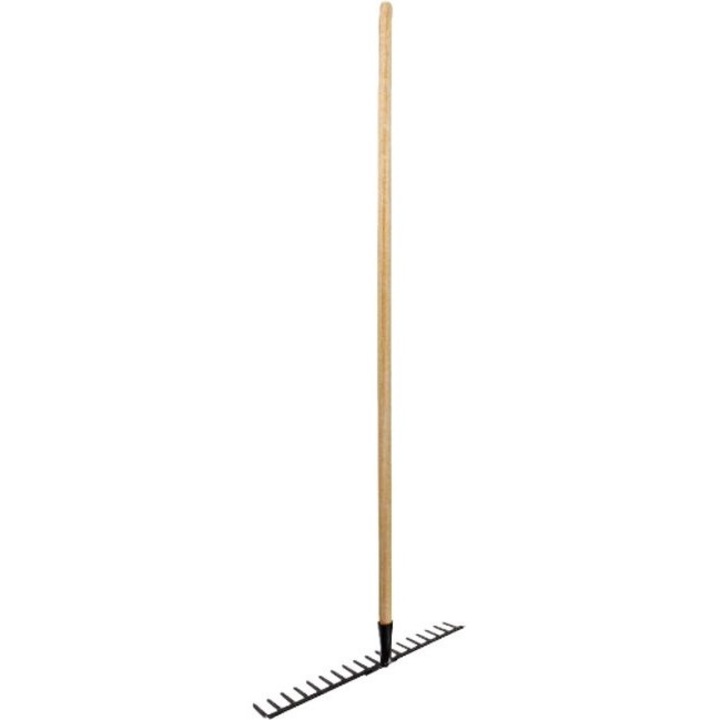 Гребло с 16 зъба, AwTools, стомана/дърво, 44 x 130 см, кафяво