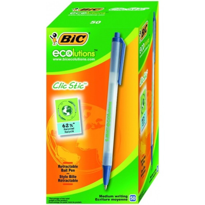 Комплект 50 химикалки, BIC, син