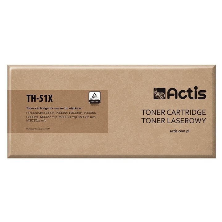 Actis nyomtató toner HP TH-51X-hez, fekete