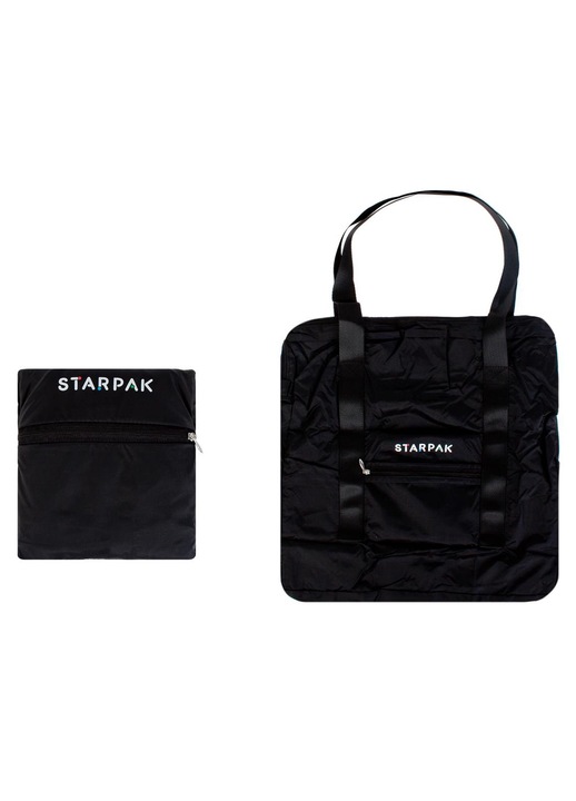 Bevásárlótáska, Starpak, 40x40, 0,10 KG, Textil, Fekete