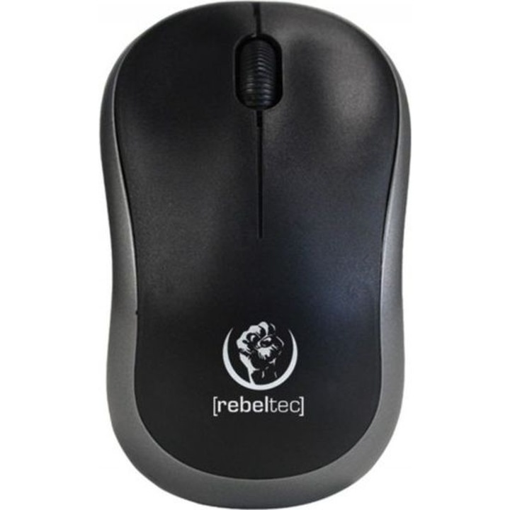 USB мишка, Rebeltec, черно/сребристо