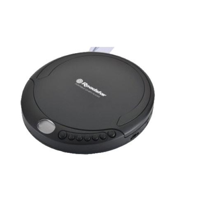 CD плейър Roadstar PCD-498N, черен, 140x150x25мм, със слушалки и USB кабел
