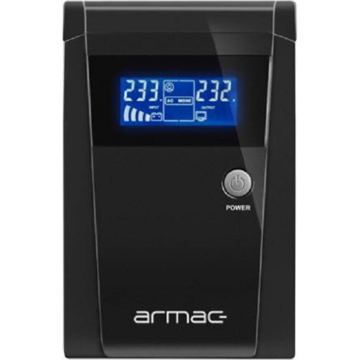 UPS, Armac, Office 1500F, LCD, 2 батерии, 1500VA/950W, Черен