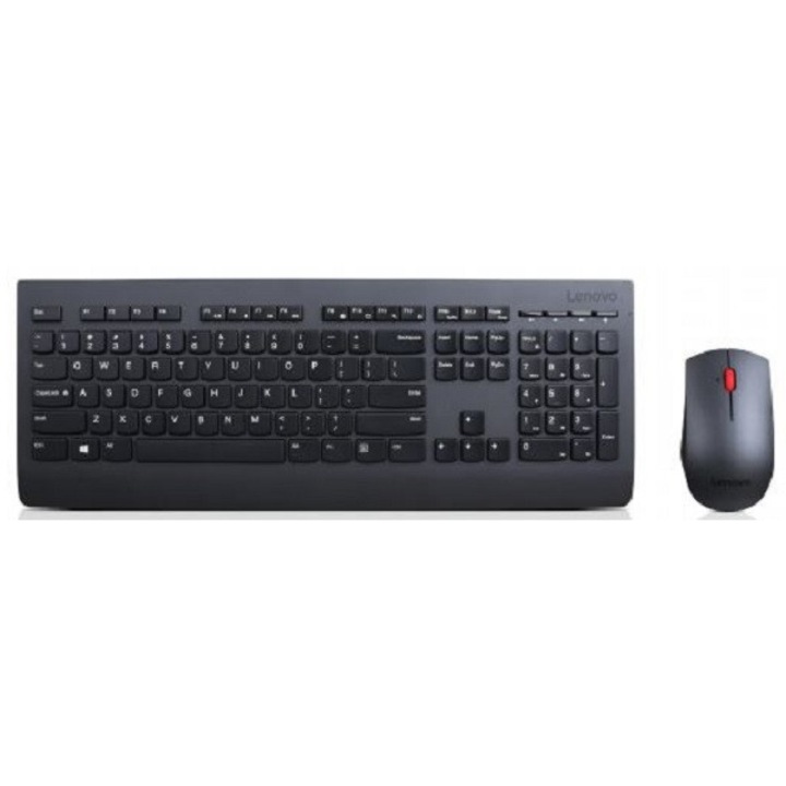 Tastatura si mouse, Lenovo, Negru