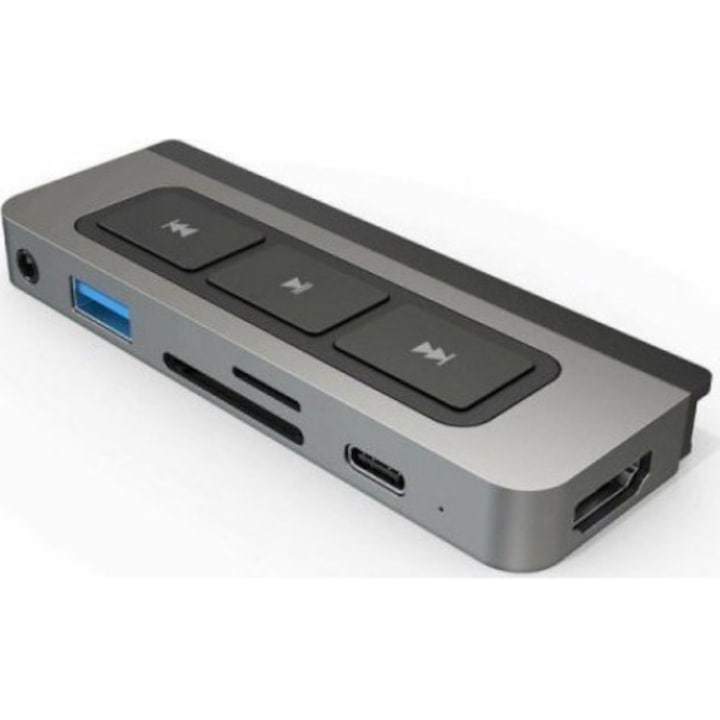 Hub USB-C pentru iPad Pro/Air, Targus, HyperDrive Media, Gri