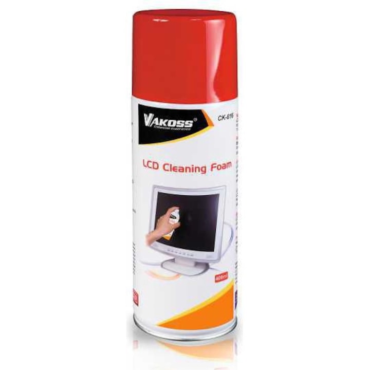 Spuma curatare ecrane LCD, Vakoss, 400 ml