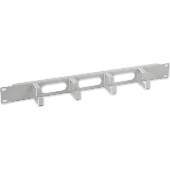 Органайзер за кабели, Intellinet, Рак 19", 1U, 4 опори, Сив