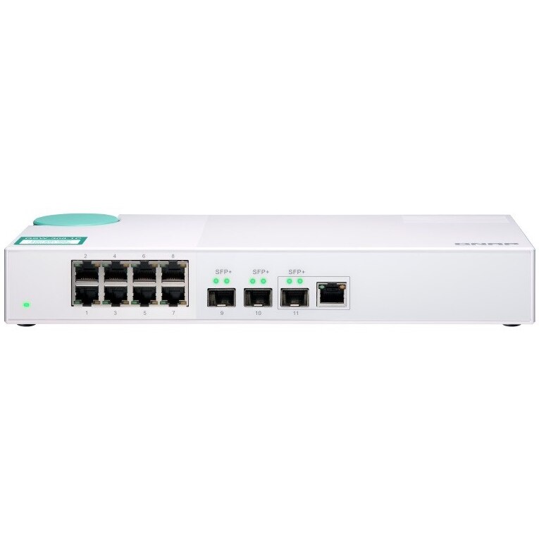 Switch QNAP, QSW-308-1C, 11 porturi, Alb - eMAG.ro