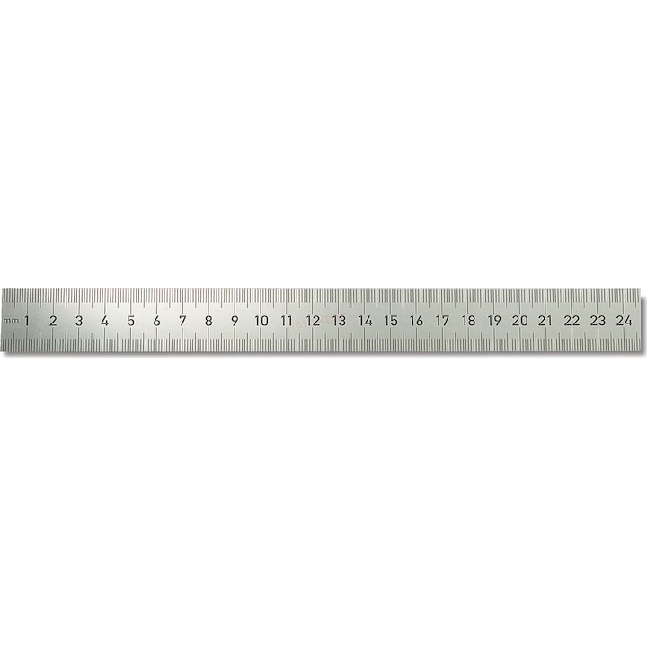 Линийка, BMI, 500 mm, Неръждаема стомана, Сребрист