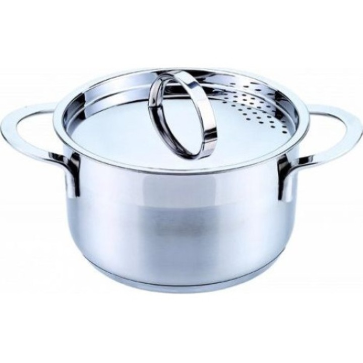 Fazék fedővel, Maestro, Rozsdamentes acél, 3l, 20cm, Ezüst