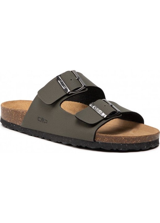 Papuci pentru barbati, CMP, Piele ecologica, Kaki, 41 EU