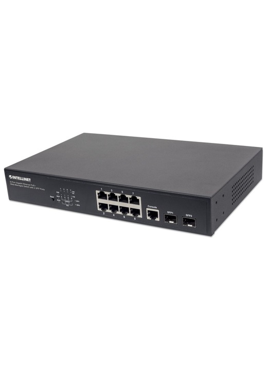 Intellinet 561167 hálózati kapcsoló Vezérelt Gigabit Ethernet (10/100/1000) Ethernet-áramellátás (PoE) támogatása Fekete