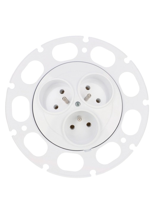 Priza Tripla, Timex, 250V, Plastic, IP20, Alb