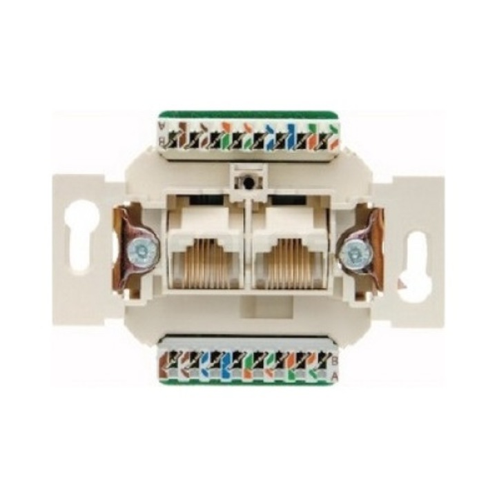 Букса за компютър, Hager, 8/8 пина, Cat.5e, предаване до 100 MHz