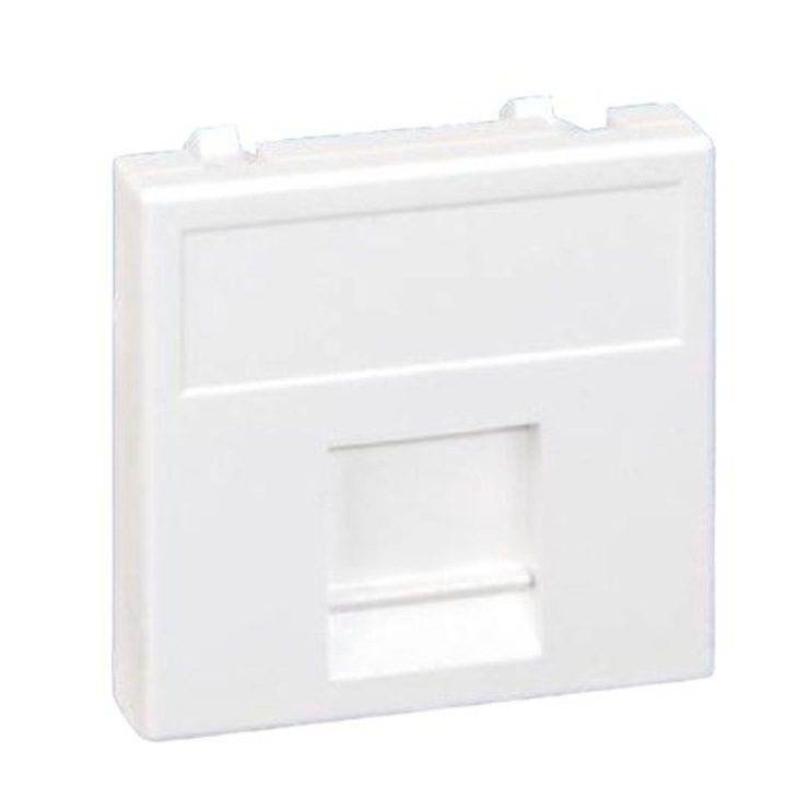 Placa pentru priza, Kontakt-Simon, RJ, Alb