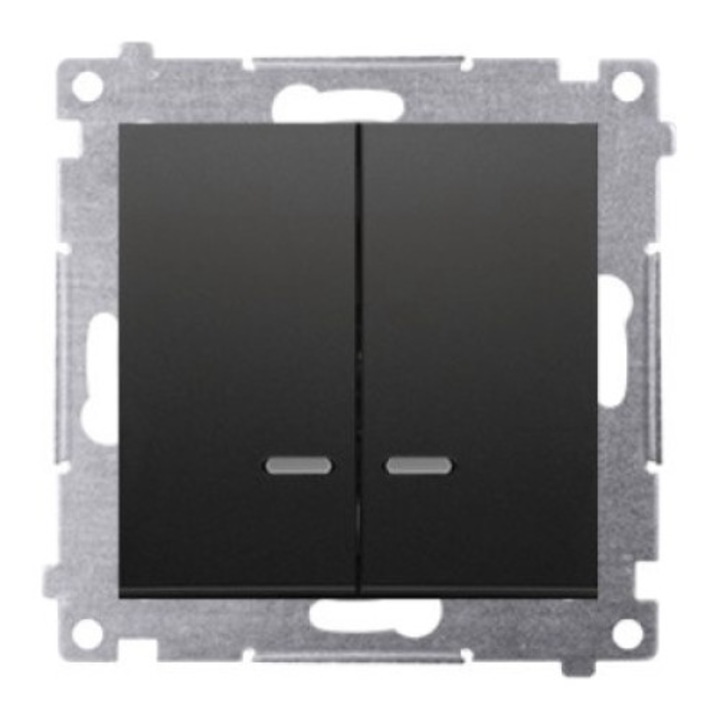 Comutator lumina, Kontakt Simon, IP44, 16AX, 250V, Negru